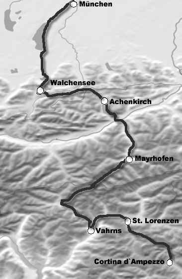 Landkarte Mnchen - Cortina