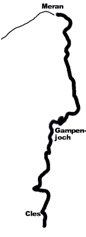 Karte Gampenjoch