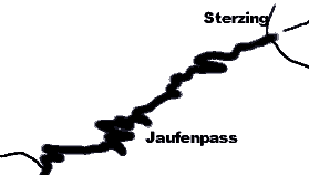 Karte Jaufenpass