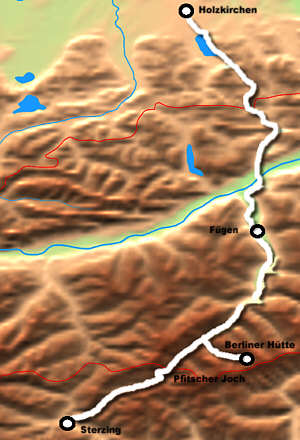 Landkarte Holzkirchen - Sterzing