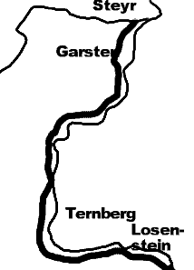 Landkarte Steyr - Losenstein