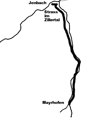 Karte Zillertal